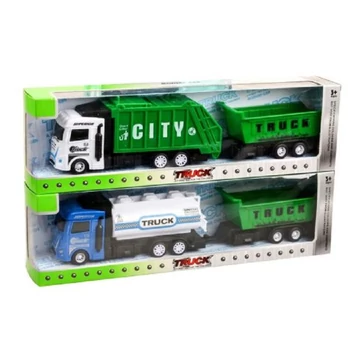 Játék utánfutós kukásautó többféle változatban 90513