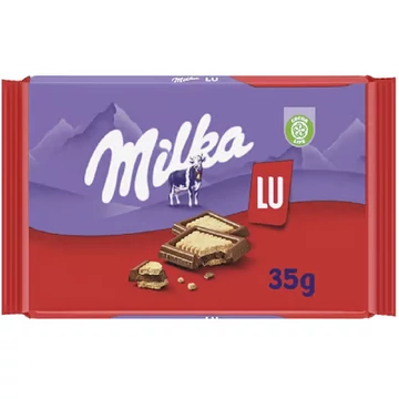 Milka LU Kekszes alpesi tejcsokoládé 35g