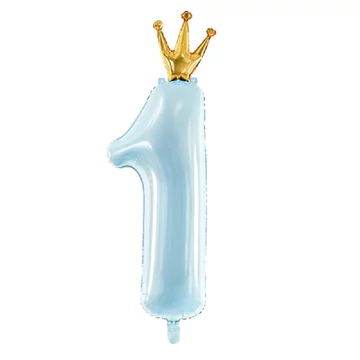 Fólialufi 1-es szám koronával kék színben 30x90cm