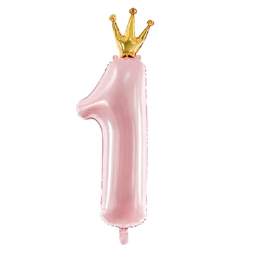 Fólialufi 1-es szám koronával rózsaszín színben 30x90cm