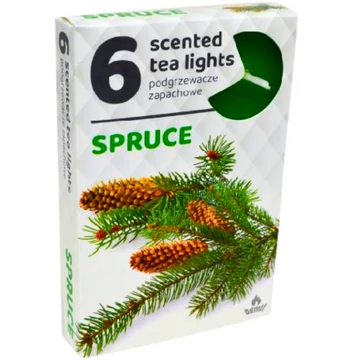 Teamécses fenyő illatban 6db-os kiszerelésben