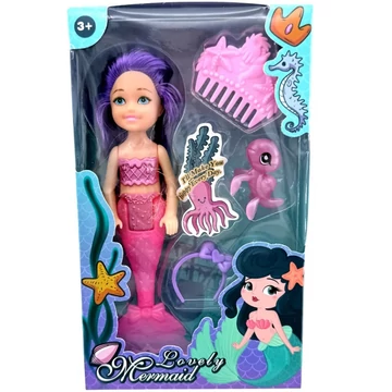 Játék baba sellő szett kiegészítőkkel többféle változatban 82924