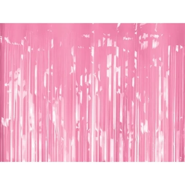 Újévi party függöny világos rózsaszín színben 100x200cm