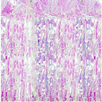 Újévi party függöny gyöngyház színben 90x250cm