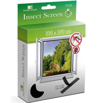 Globiz Szúnyogháló ablakra 100x100 cm fekete - 11600BK