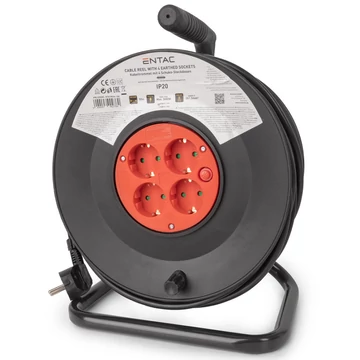 Entac kábeldobos hosszabító 4 foglalat 50m - ESCRG4-50