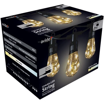 Avide kültéri füzér 5m papaya WW sorolható - AOS10LE27L-WW