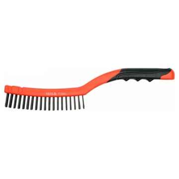 Yato Drótkefe 3 soros hajlított műanyag nyéllel - YT-6330