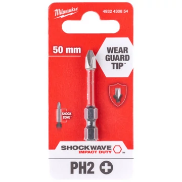 Milwaukee Shockwave bit PH2 50mm-1db bitfej - 4932430854