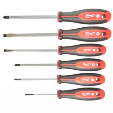 Milwaukee Csavarhúzó 3 oldalú markolattal 6 részes készlet (PZ1/PZ2/SL3/SL4/SL5. - 4932471806