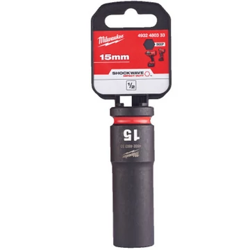 Milwaukee 1/2' Dugókulcs hatlapú 78 mm gépi, hosszú, 15 mm - 1 db - 4932480333