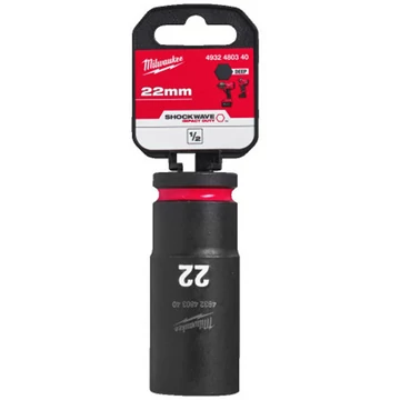 Milwaukee 1/2' Dugókulcs hatlapú 78 mm gépi,hosszú, 22mm 1 db - 4932480340