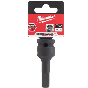 Milwaukee 1/2' Dugókulcsbetét, belső hatlapú csavarokhoz 10 mm - 1 db - 4932478066