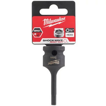 Milwaukee 1/2' Dugókulcsbetét, belső hatlapú csavarokhoz 5 mm - 1 db - 4932478063