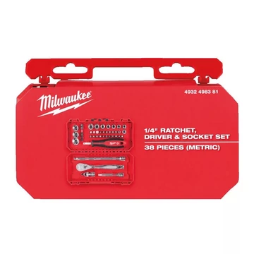 Milwaukee 1/4' Racsnis dugókulcs készlet 38 részes - 4932498381