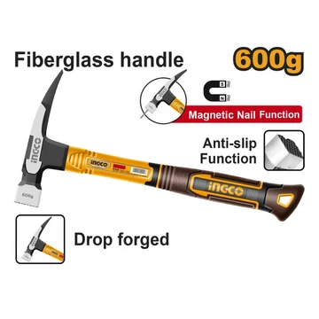 Ingco Ácskalapács 600 g üvegszálas nyél mágneses - HCH81060
