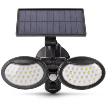 Entac Napelemes Műanyag Fali lámpa 10W SMD 2fej mozgásérzékelő - ESL2H-SMD