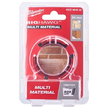 Milwaukee BIG HAWG körkivágó többféle anyaghoz 54 mm - 4932464926