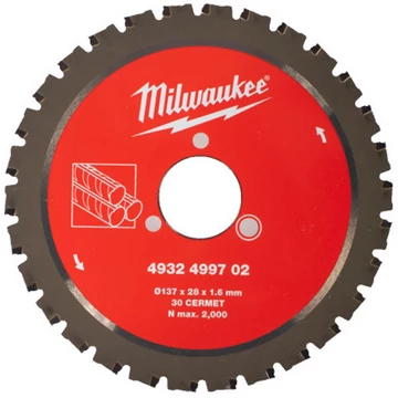 Milwaukee Körfűrészlap Betonacélhoz 137x28x1.6x30 - 1 db - 4932499702