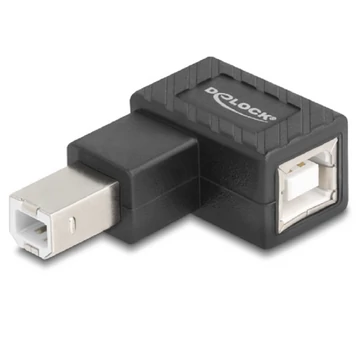 Delock USB 2.0 adapter B-típusú USB apa   B-típusú USB anya 90 -ban jobbra hajlított