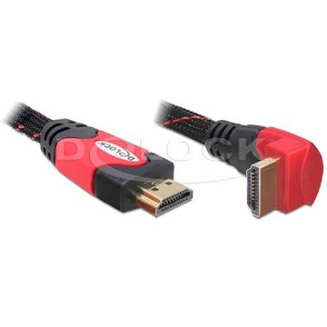 Delock High Speed HDMI Ethernet kábel, A-A apa/apa 5,0m hajlított