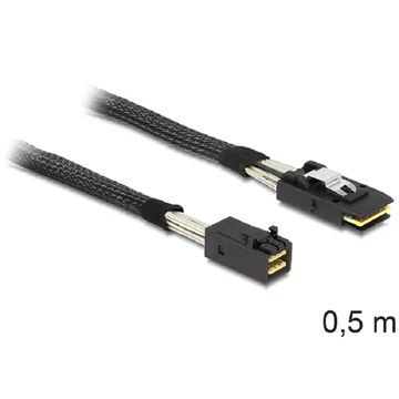 Delock Mini SAS HD x 4 SFF 8643 apa > Mini SAS x 4 36 Pin SFF 8087 apa kábel, 0,5 m