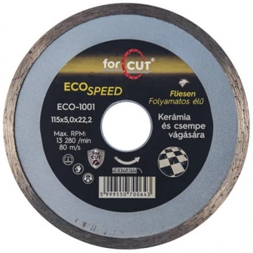 Flexmann For Cut gyémánttárcsa ECO 115x2x5x22,2mm folyamatos élű,kerámia,csempe - ECO-1001