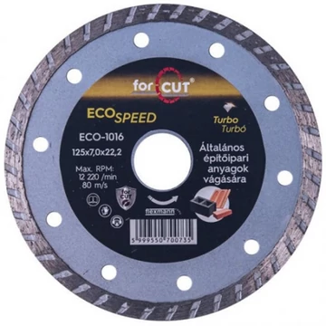Flexmann For Cut gyémánttárcsa ECO 125x2.6x7x22.2mm turbo univerzális - ECO-1016
