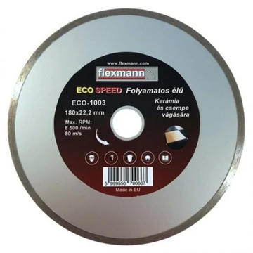 Flexmann For Cut gyémánttárcsa ECO 180x2,2x5x22,2mm folyamatos élű,kerámia csemp - ECO-1003