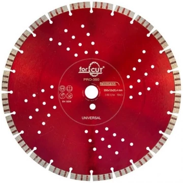 Flexmann For Cut gyémánttárcsa PRO 350x3.0x12x24x25.4 turbo szegmentált piros - PRO-350