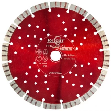 Flexmann Gyémántkorong Szegmentált PIROS 230x3.0x12x16x22,2 - PRO-230-12