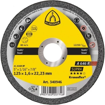 Klingspor A646R Vágókorong 180x1,6x22,2 - 340944