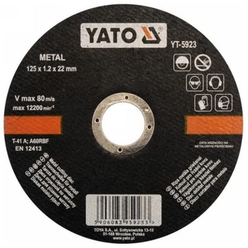 Yato Vágókorong fémre 125x1.2x22 - YT-5923
