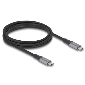 Delock USB 40 Gbps kábel USB Type-C  dugó - dugó PD 3.1 240 W E-Marker 2 m szürke fém