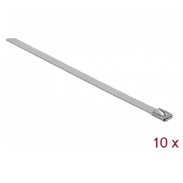 Delock Rozsdamentes Acél Kábelkötegek Hossza 150 x Szélesség 7,9 mm 10 db.
