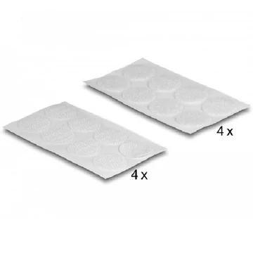 Delock Tépőzáras korongok, kerek 64 db.-os fehér