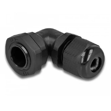 Delock Kábel tömszelence PG9 90  hajlított fekete