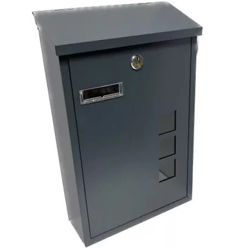 Postaláda kültéri antracit 40x12x27 cm - 2050845