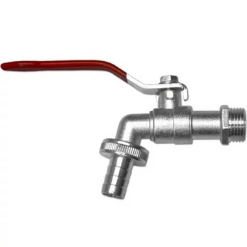 Kerti csap nikkelezett 3/4 col, golyós, bekötés 3/4 col, 1/2 col tömlővéggel - GKK04343419Z