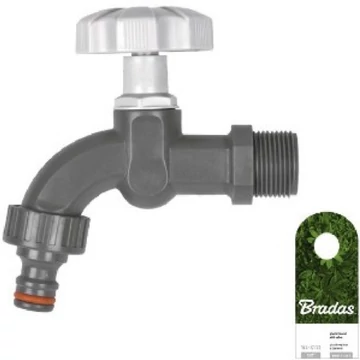 Kerti csap PVC 3/4'l, bekötés 3/4', kuplungos tömlővéggel - WL-K134