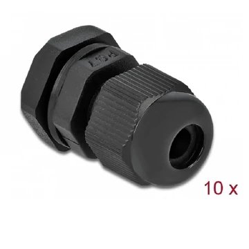 Delock PG7 tömszelence 10 db. fekete