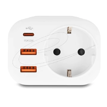 Delock tápcsatlakozó gyerekzárral és USB PD töltővel 20 W