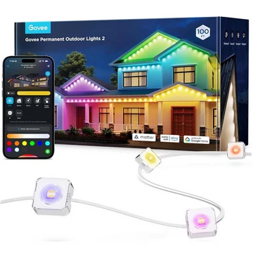 Govee állandó kültéri világítófüzér (30M) Fehér  Wifi + Bluetooth vezérléssel