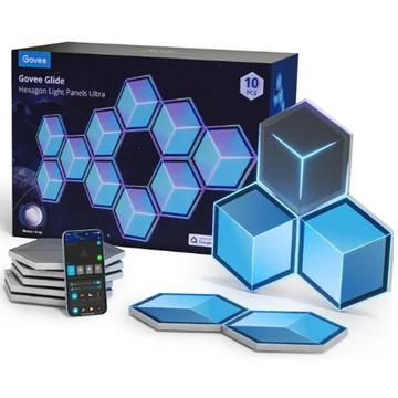 Govee Glide Hexagon Light Panels Ultra 7 Pack Hang + Wifi + Bluetooth vezérlésel