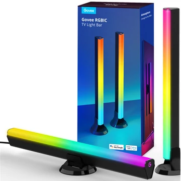 Govee RGBIC WiFi + Bluetooth Flow Plus fénysávok Ideális 45 és 70hüvelyk közötti televíziókhoz.