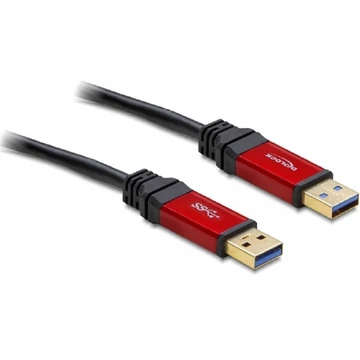Delock USB 3.0-A apa / apa kábel, 2 m prémium kábel