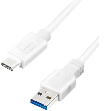 Logilink USB 3.2 Gen1 Type-C kábel, C/M-USB-A/M, fehér, 1,5 m