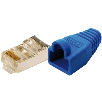 Logilink CAT-5 Moduláris csatlakozó, árnyékolt, törésgátlóval 100db, kék