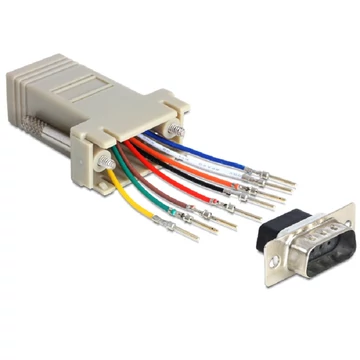 Delock Sub-D 9 Pin apa > RJ45 anya adapter, szerelő készlet