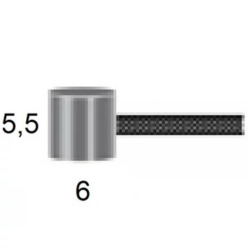 acél bowden univerzális 2,5m nagy kalapács véggel - T - 18-06013